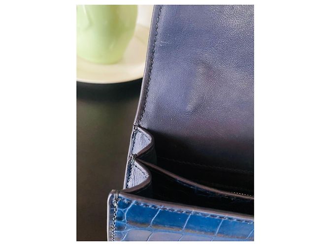 Borsa Tory Burch in pelle blu navy - vista 5