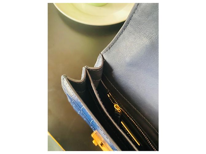 Borsa Tory Burch in pelle blu navy - vista 6