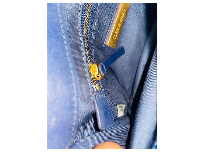 Borsa Tory Burch in pelle blu navy - vista 8