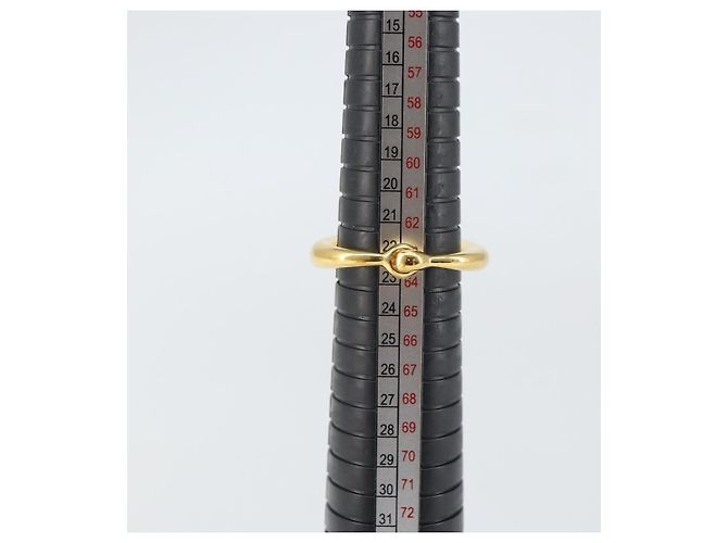 Ring Hermès Anello per sciarpa HERMES in metallo dorato Auth ka1739M D'oro - vista 10
