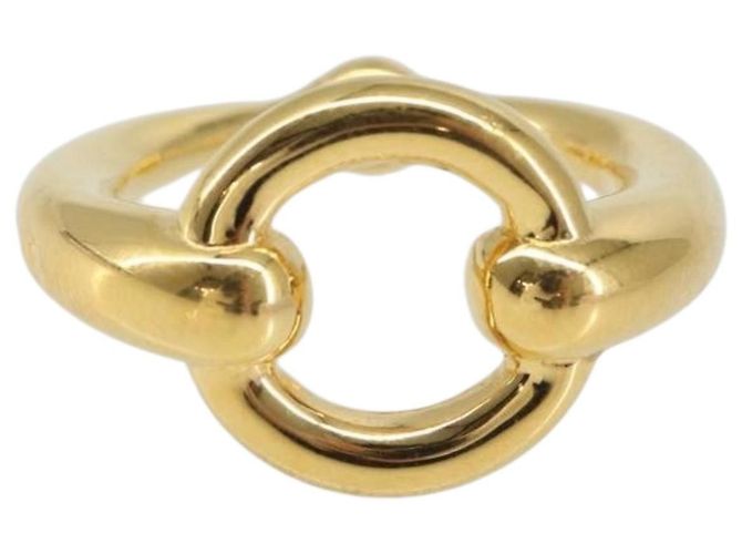 Ring Hermès Anello per sciarpa HERMES in metallo dorato Auth ka1739M D'oro - vista 2