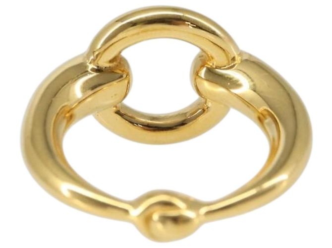 Ring Hermès Anello per sciarpa HERMES in metallo dorato Auth ka1739M D'oro - vista 3