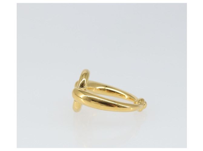 Ring Hermès Anello per sciarpa HERMES in metallo dorato Auth ka1739M D'oro - vista 4