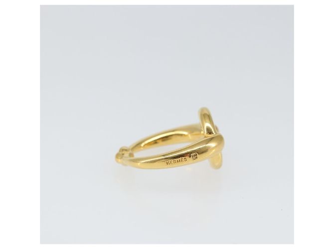 Ring Hermès Anello per sciarpa HERMES in metallo dorato Auth ka1739M D'oro - vista 5