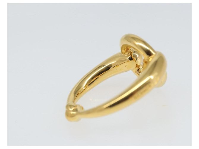 Ring Hermès Anello per sciarpa HERMES in metallo dorato Auth ka1739M D'oro - vista 8