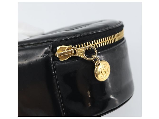 CHANEL COCO Marque Boîte à Bijoux Boîte à Bijoux Vernie Noir Or CC Auth 166447 Doré - vue 17