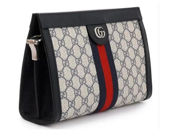 Borsa a tracolla Gucci Ophidia GG Supreme Nero Rosso Beige - vista 4