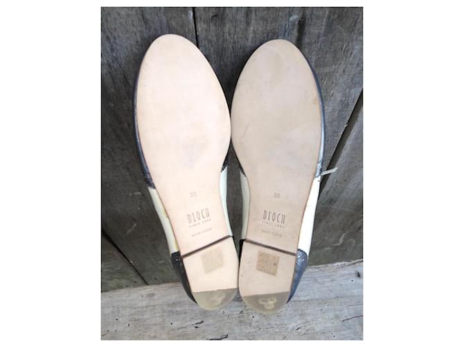 Scarpe Oxford Bloch in Pelle Argento Eggshell Bianco sporco - vista 7
