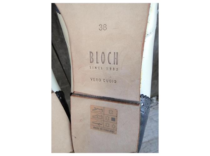 Scarpe Oxford Bloch in Pelle Argento Eggshell Bianco sporco - vista 8