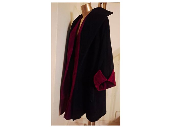 Autre Marque Cappotto Oronero Lana e Mohair tg.IT 42 Nuovo Bordò - vista 11