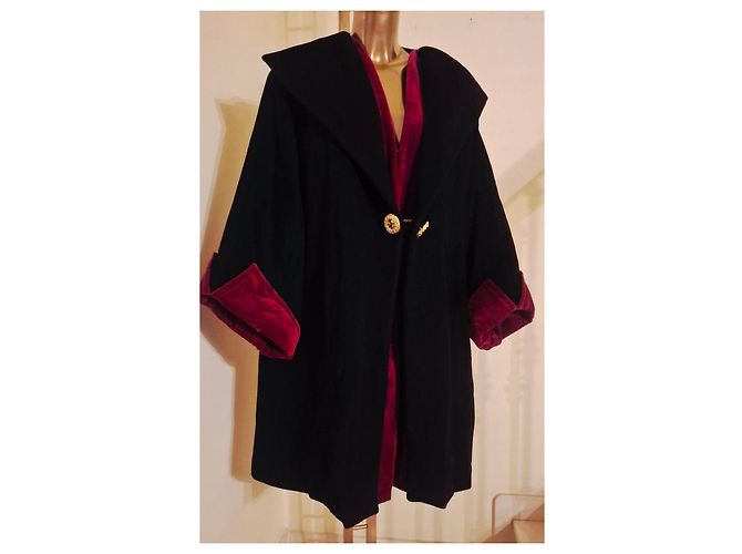 Autre Marque Cappotto Oronero Lana e Mohair tg.IT 42 Nuovo Bordò - vista 15