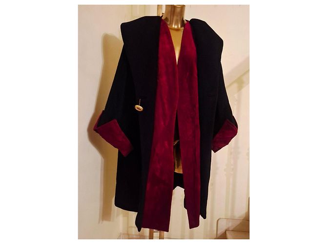 Autre Marque Cappotto Oronero Lana e Mohair tg.IT 42 Nuovo Bordò - vista 8