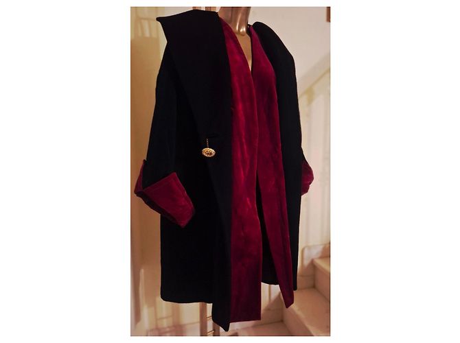 Autre Marque Cappotto Oronero Lana e Mohair tg.IT 42 Nuovo Bordò - vista 9
