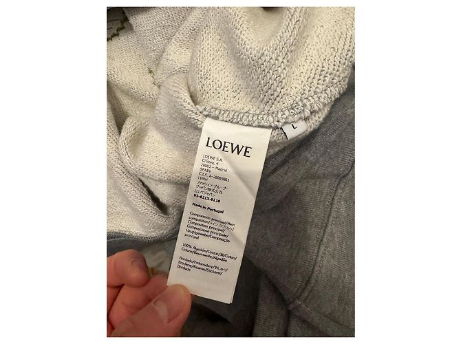 Loewe Dandelion bestickter Baumwoll-Hoodie Grau Gelb - Ansicht 6