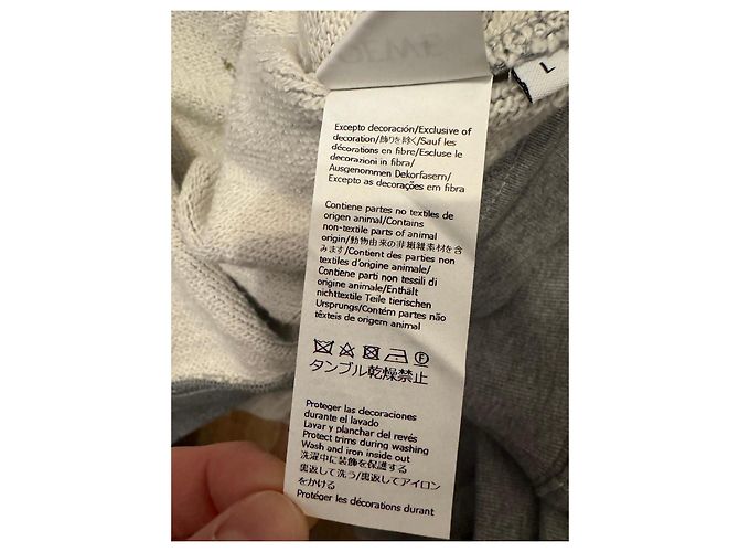 Loewe Dandelion bestickter Baumwoll-Hoodie Grau Gelb - Ansicht 8