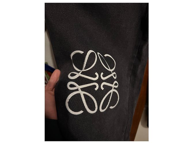 Loewe Anagram Embroidered Black Jeans - view 2