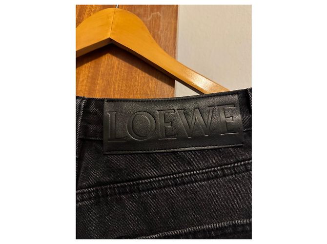Loewe Anagram Embroidered Black Jeans - view 7
