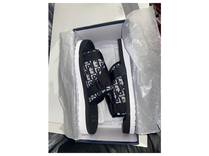 Dior Monogramm Flip-Flops Schwarz - Ansicht 10
