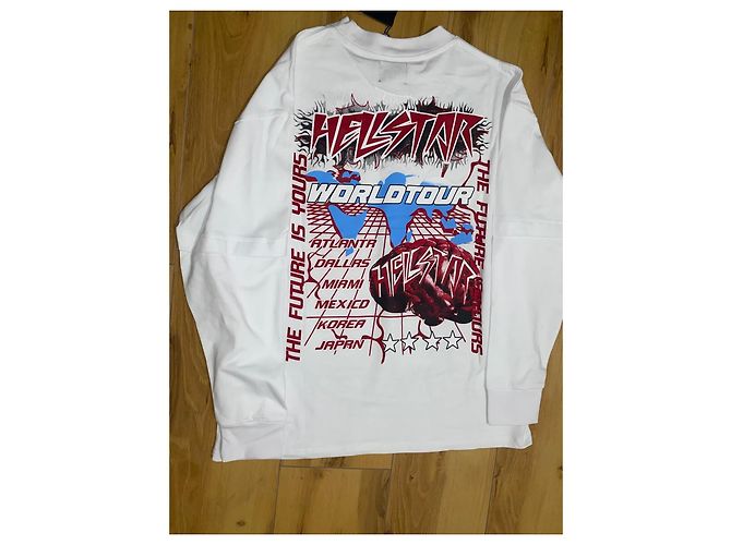 Autre Marque T-shirt Bianca Hellstar World Tour Bianco - vista 2