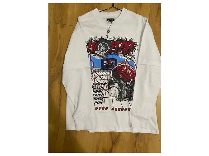 Autre Marque T-shirt Bianca Hellstar World Tour Bianco - vista 6