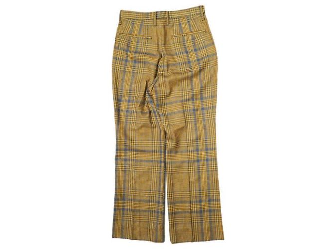 Autre Marque Calças de lã xadrez com pregas WELLDER Laranja - vista 2