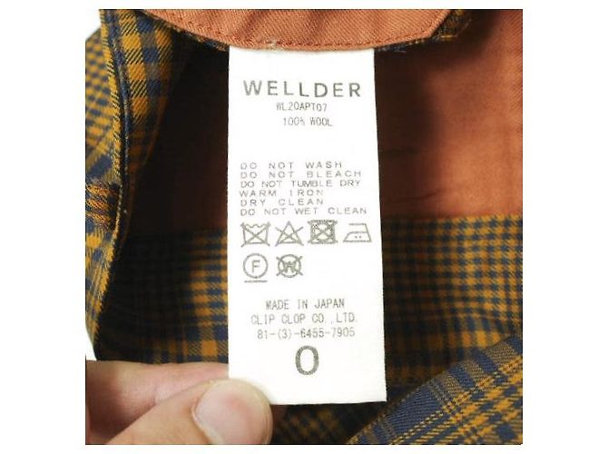Autre Marque Calças de lã xadrez com pregas WELLDER Laranja - vista 9