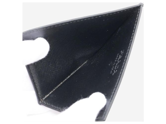 Prada Black Saffiano leather card case - view 3