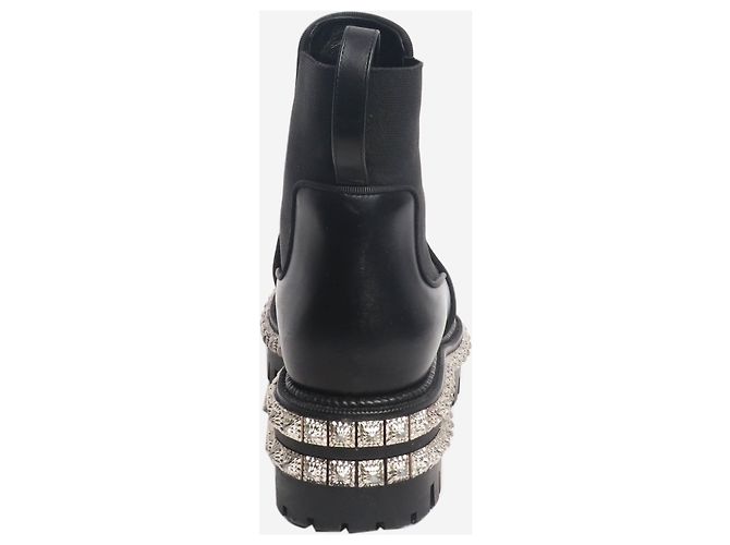 Christian Louboutin Schwarze Plateauboots mit Nieten - Größe EU 35 (UK 2) - Ansicht 4