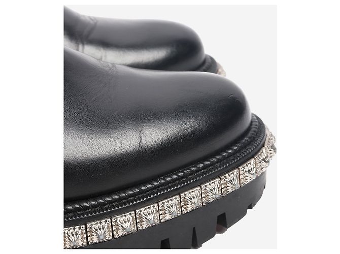 Christian Louboutin Schwarze Plateauboots mit Nieten - Größe EU 35 (UK 2) - Ansicht 5