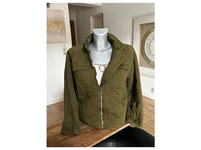 Berenice Bérénice gesteppte Jacke in Khaki Größe 36 - Ansicht 2