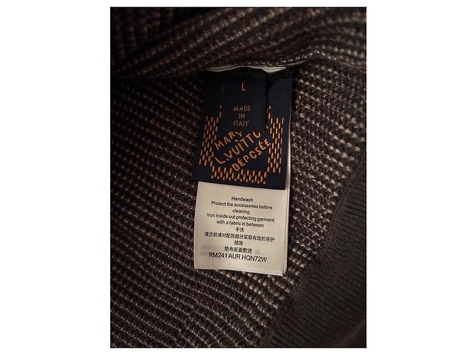 Louis Vuitton Jacquard Damier Pullover Khaki Baumwolle - Ansicht 5