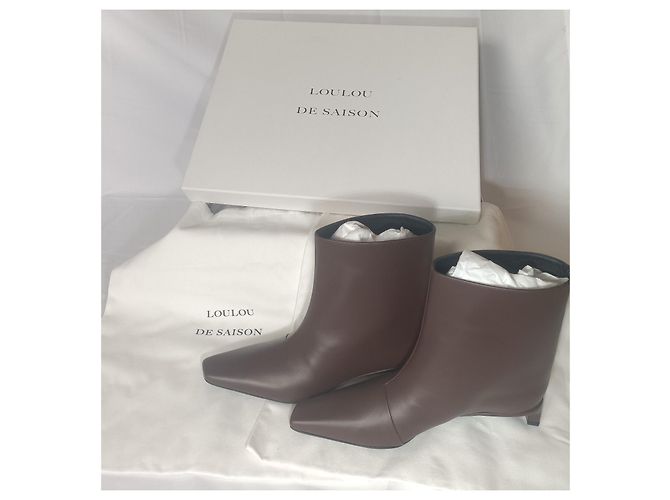 Autre Marque Loulou Saison Leder Stiefeletten – Braun – Größe 37 - Ansicht 13