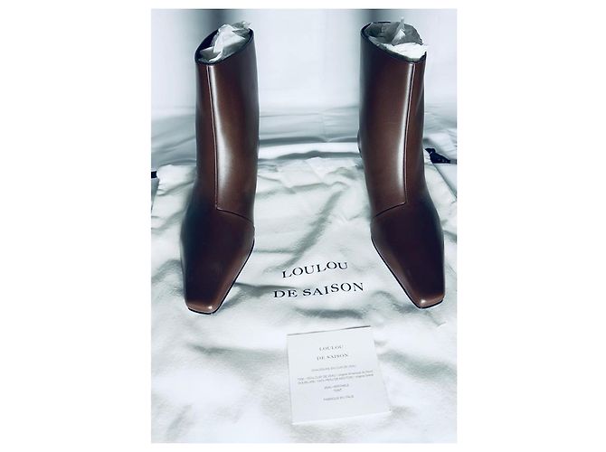 Autre Marque Loulou Saison Leder Stiefeletten – Braun – Größe 37 - Ansicht 2