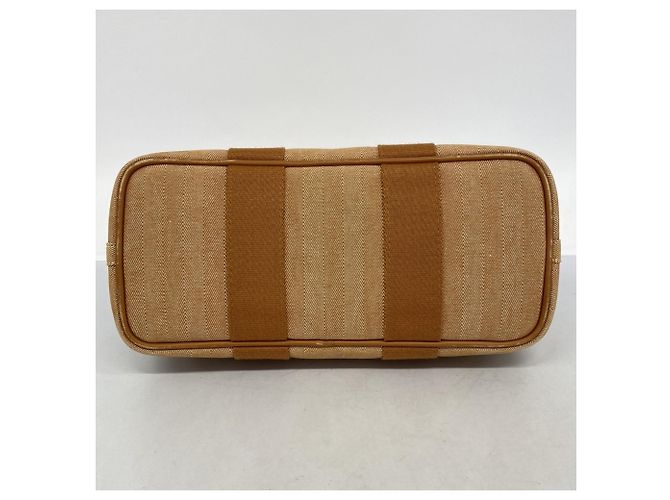 Borsa Hermès Valparaiso PM Toile Chevron Marrone - vista 3