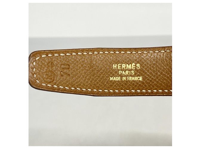 Cinturón Constance Box Calf Hermès Negro Dorado - vista 2