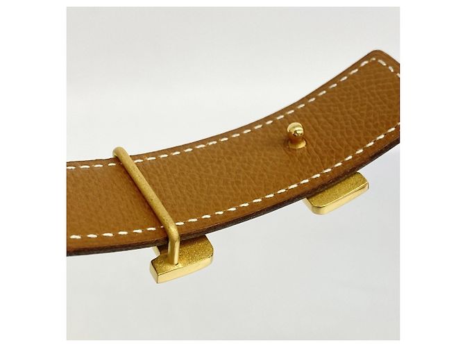 Cinturón Constance Box Calf Hermès Negro Dorado - vista 4