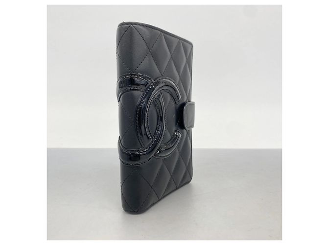 Portafoglio Chanel Cambon in agnello nero - vista 2