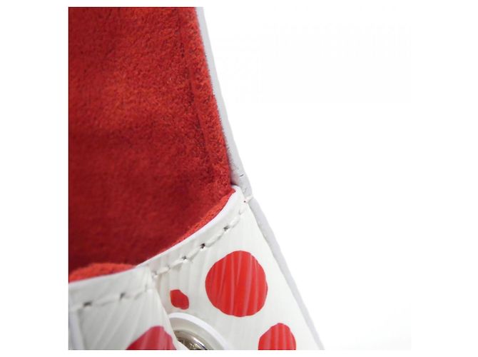 Borsa a mano mini Cluny Epi Louis Vuitton Bianco Rosso - vista 8