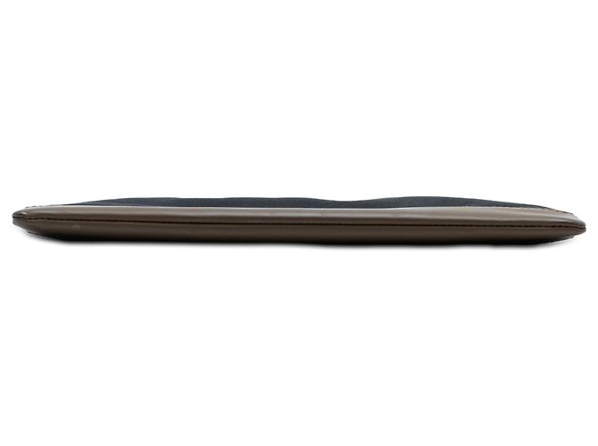 Clutch Balenciaga in tela nera Navy Clip M - vista 3