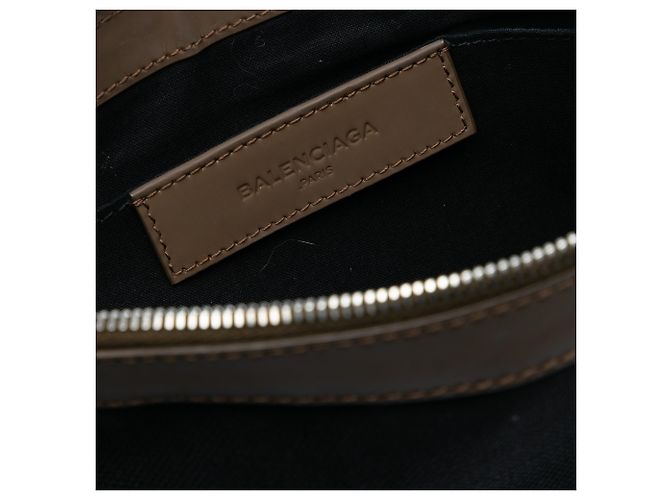 Clutch Balenciaga in tela nera Navy Clip M - vista 5