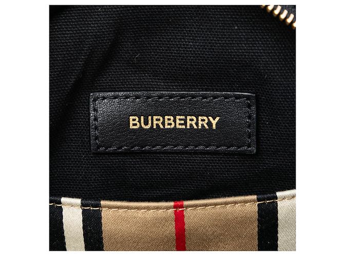 Bolso cruzado Louise de lona con rayas icónicas marrones de Burberry Castaño Beige - vista 5