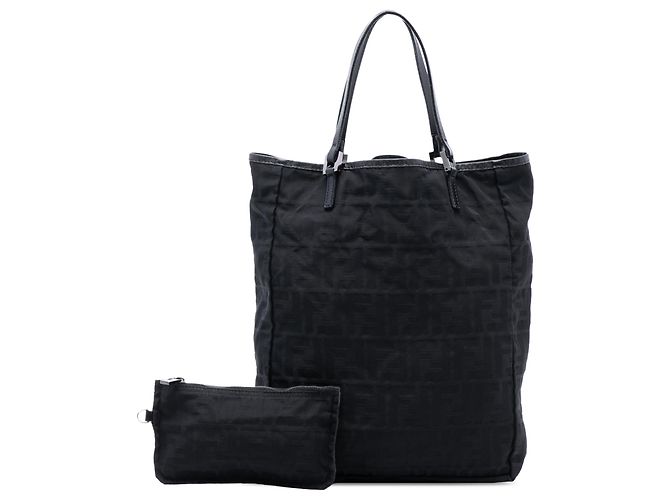 Fendi Schwarze Zucca Canvas Tote - Ansicht 7