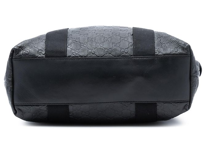Borsa Tote Web Guccissima Nera di Gucci Nero - vista 3