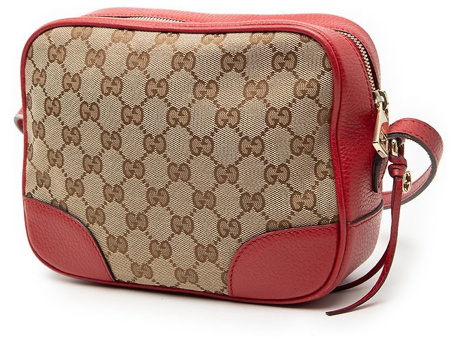 Borsa a tracolla Gucci in tela GG marrone - vista 2