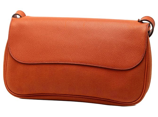 Borsa Colorado PM in Vacca Liege e Tela Arancione Hermès - vista 2