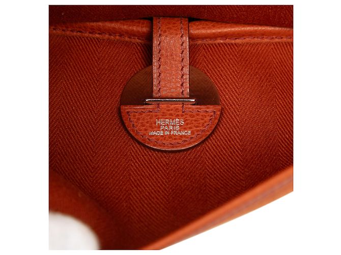 Borsa Colorado PM in Vacca Liege e Tela Arancione Hermès - vista 5