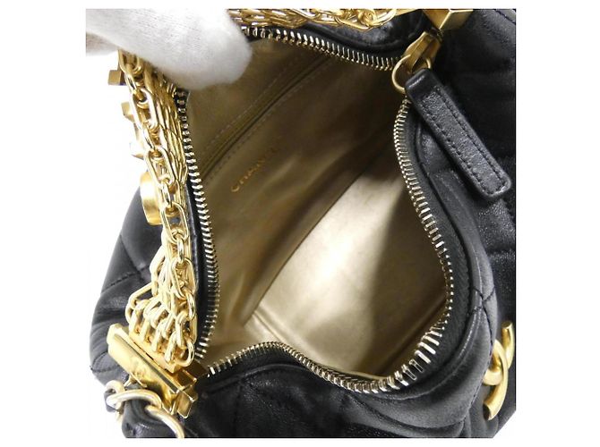Borsa a spalla in agnello nero Chanel AS3242 - vista 8