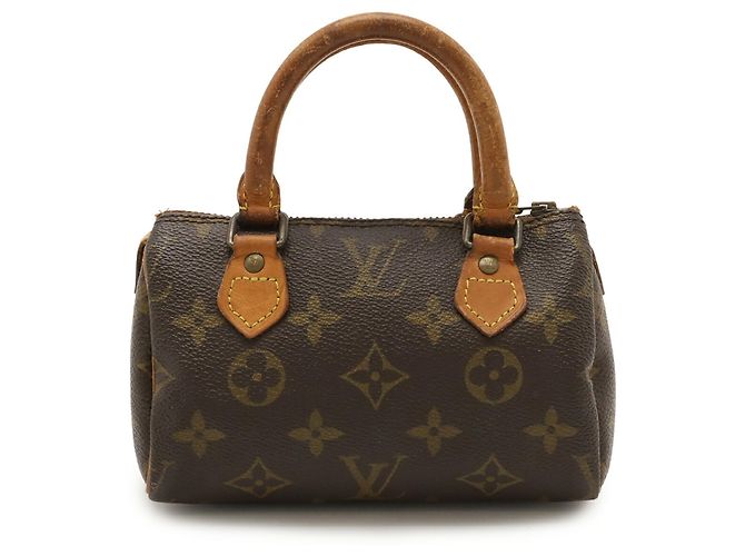 Pochette Mini Speedy Monogram Louis Vuitton Marrone Monogramma - vista 2