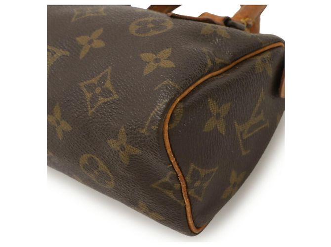 Pochette Mini Speedy Monogram Louis Vuitton Marrone Monogramma - vista 4