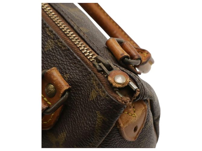 Pochette Mini Speedy Monogram Louis Vuitton Marrone Monogramma - vista 5
